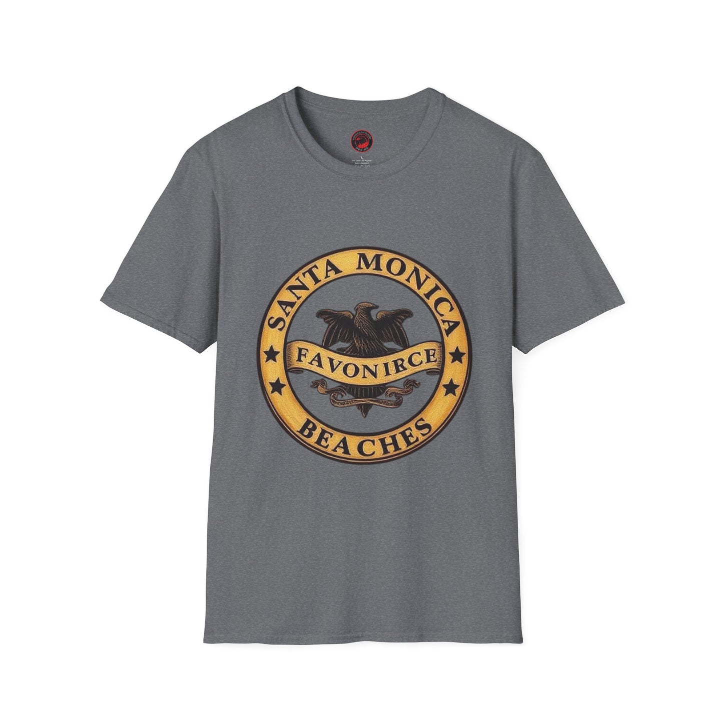 Santa Monica Beaches Unisex Softstyle T-Shirt - Vintage Design for Beach Lovers