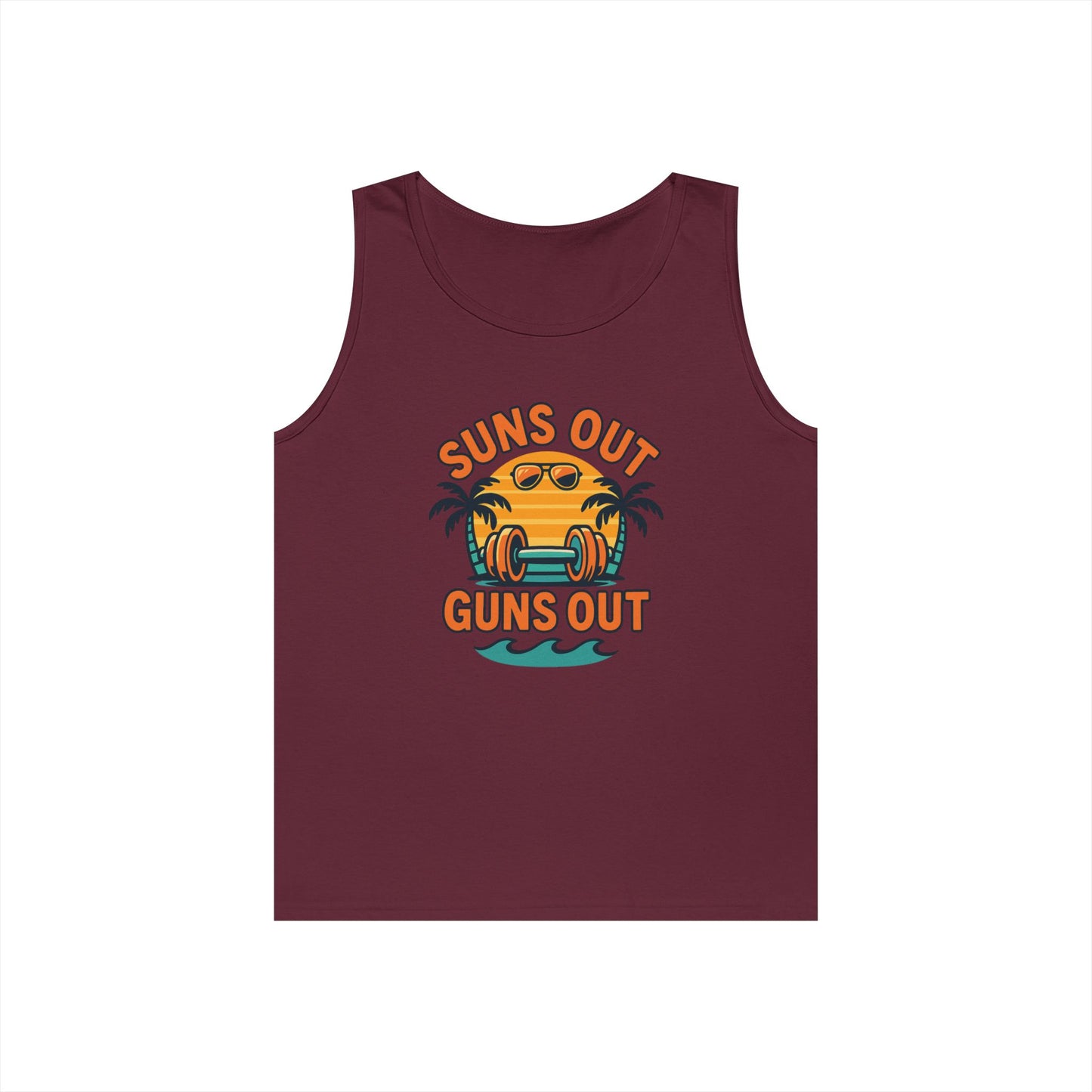 Suns Out Guns Out Unisex Heavy Cotton Tank Top - Perfect for Summer Fun