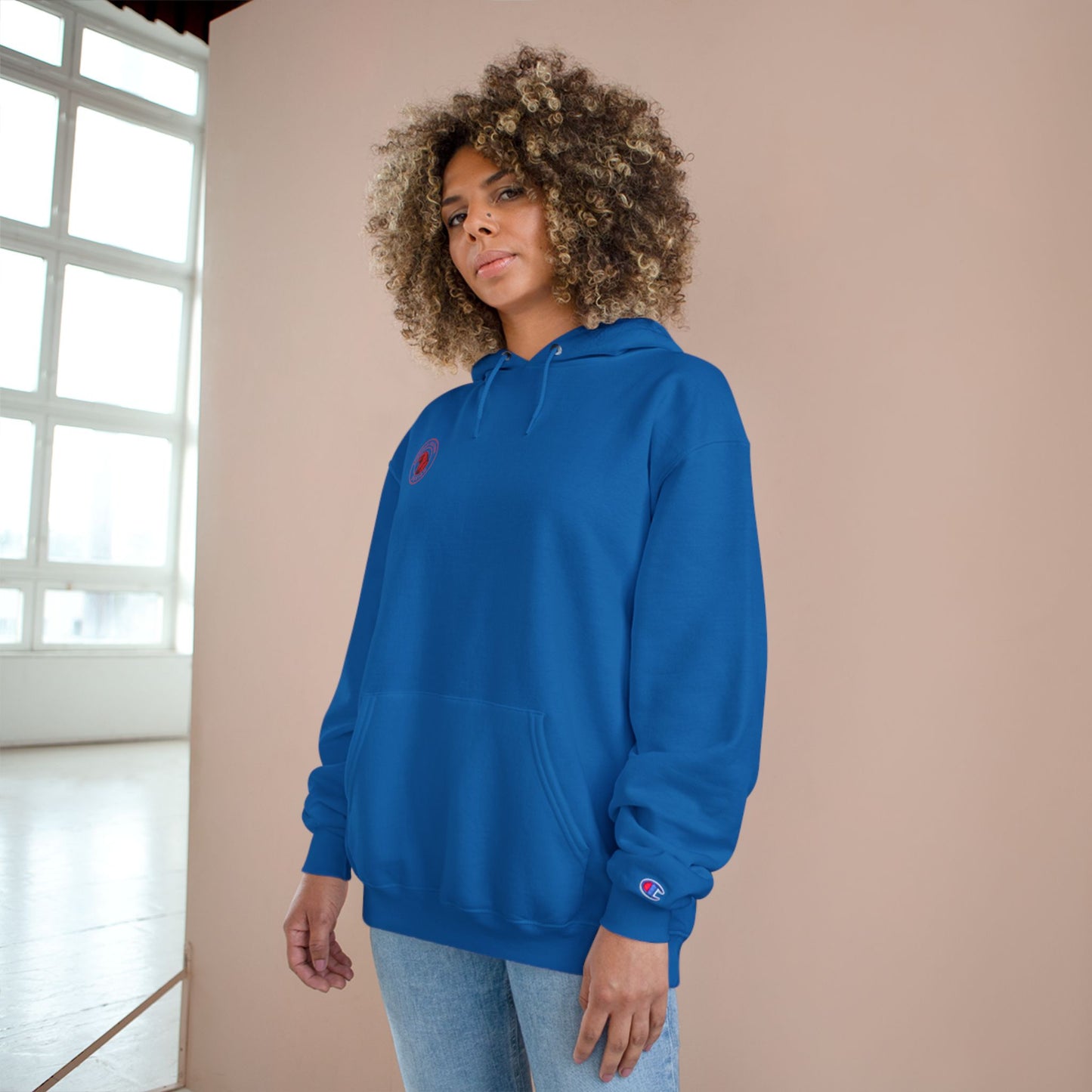 Inspirational Champion Hoodie - Iron Sharpens Iron, Proverbs 27:17