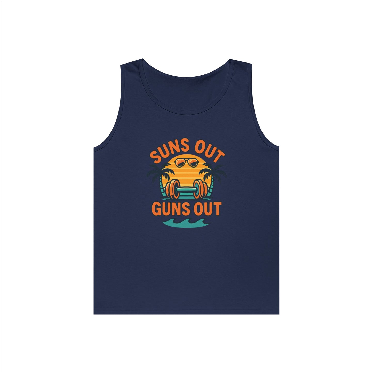 Suns Out Guns Out Unisex Heavy Cotton Tank Top - Perfect for Summer Fun