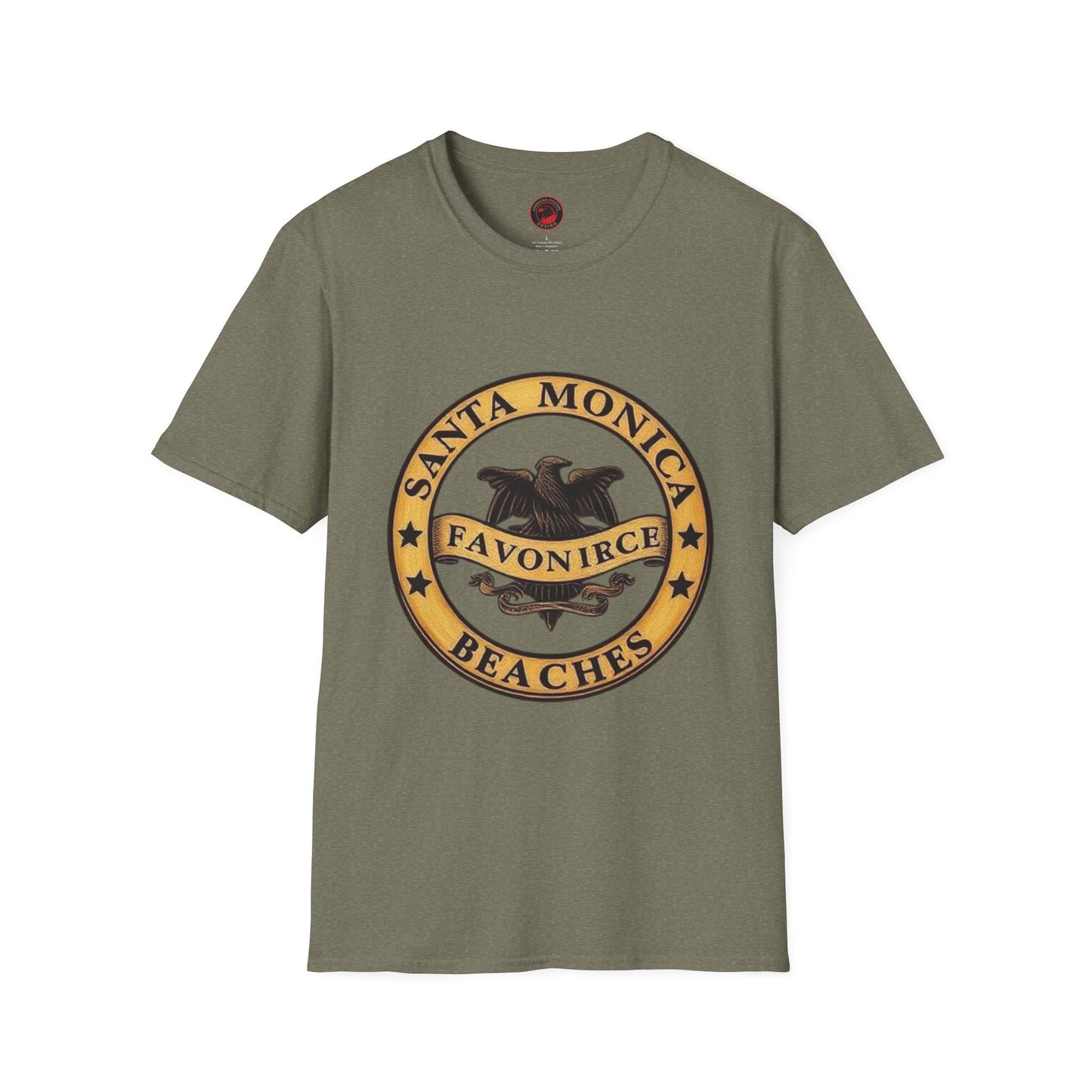 Santa Monica Beaches Unisex Softstyle T-Shirt - Vintage Design for Beach Lovers
