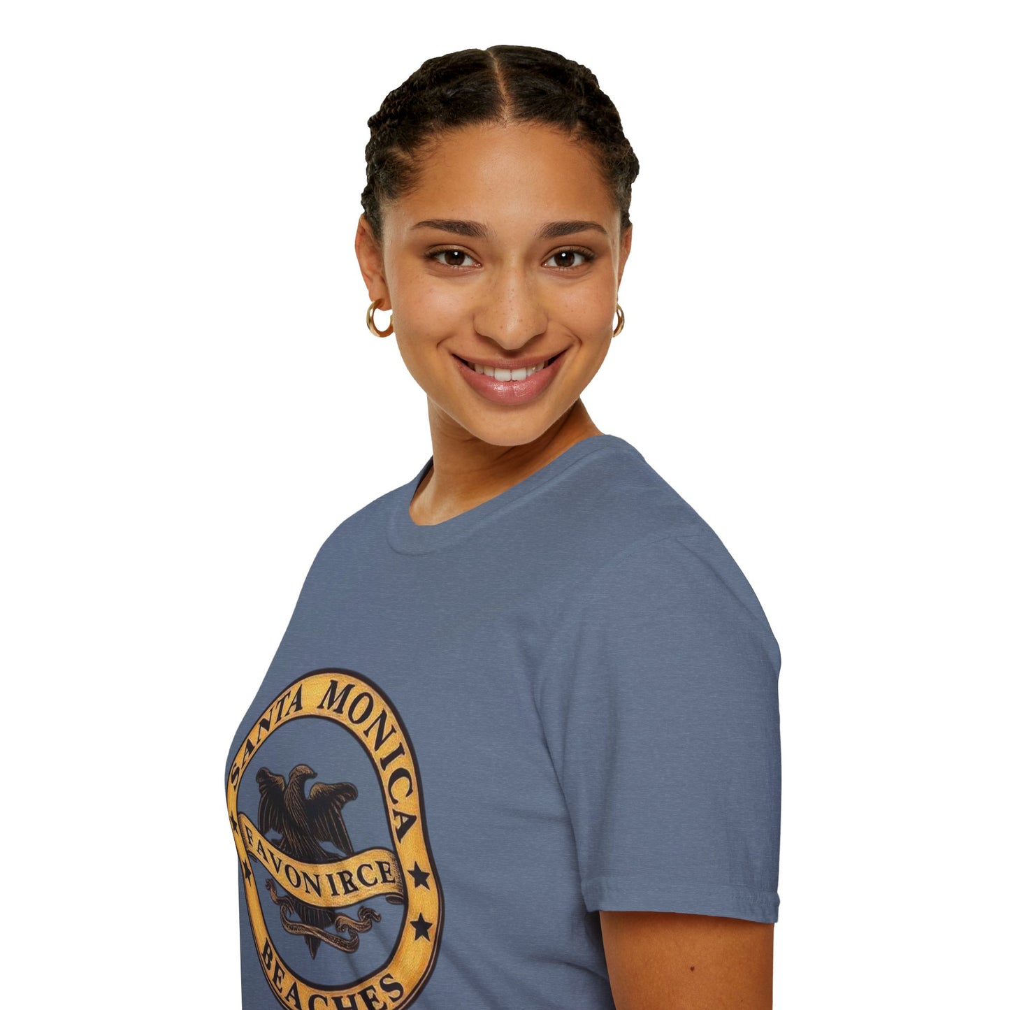 Santa Monica Beaches Unisex Softstyle T-Shirt - Vintage Design for Beach Lovers