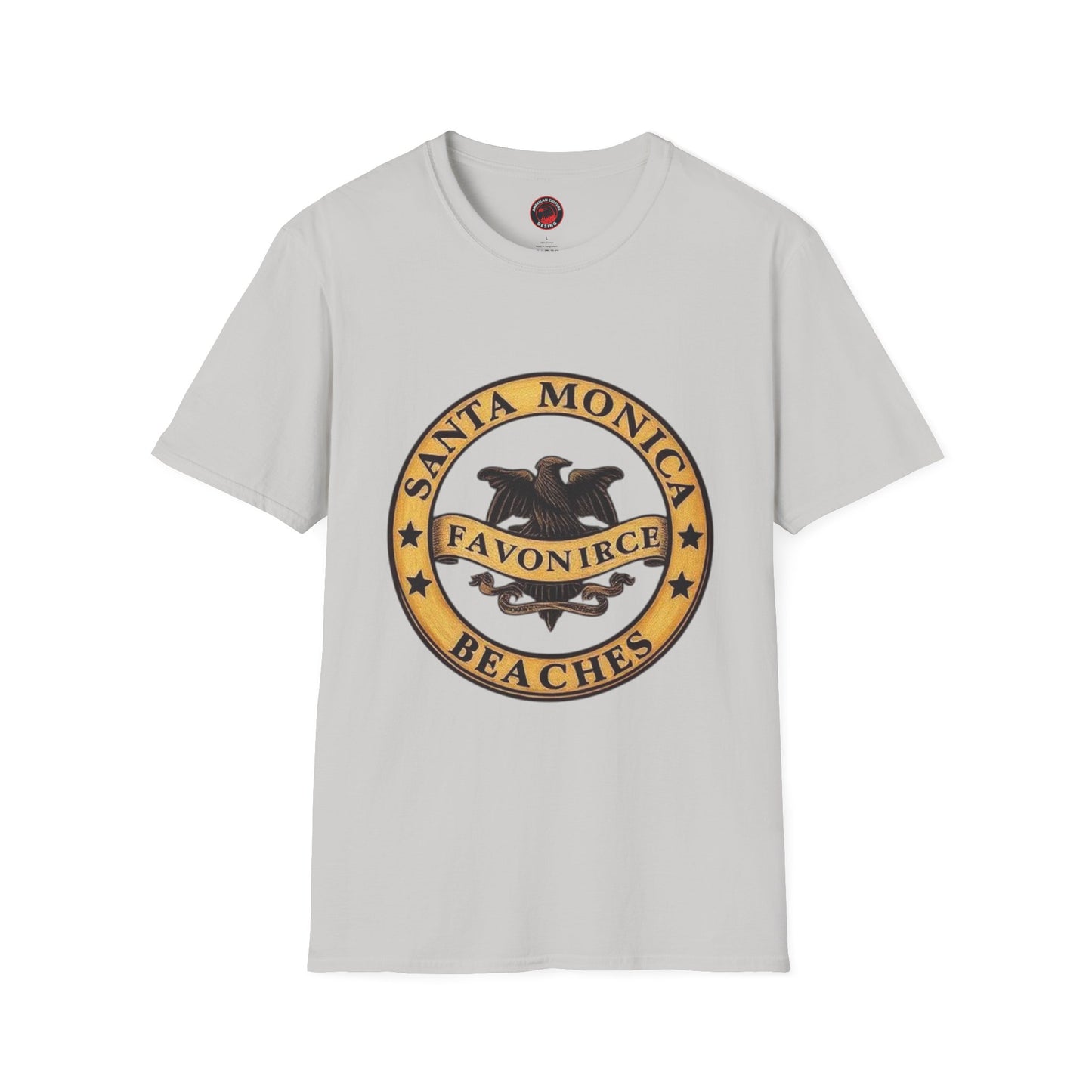 Santa Monica Beaches Unisex Softstyle T-Shirt - Vintage Design for Beach Lovers