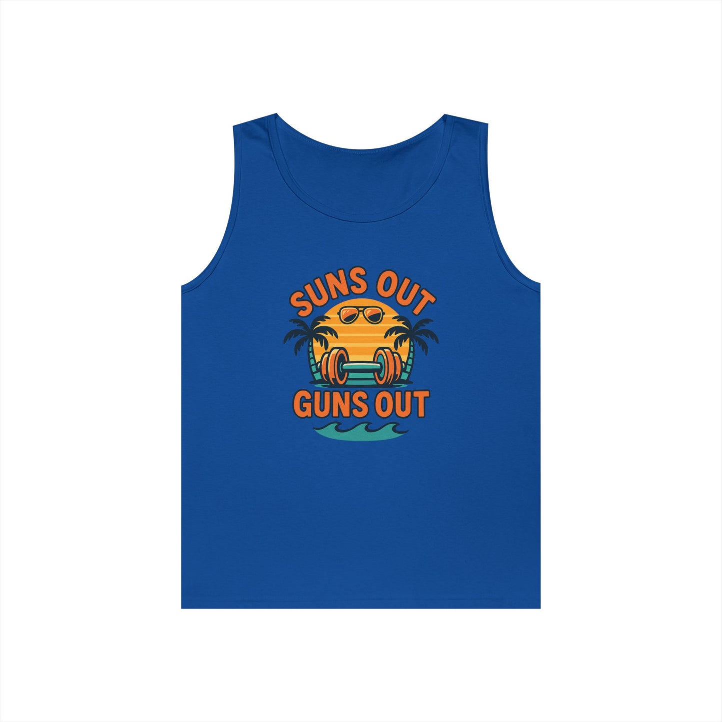 Suns Out Guns Out Unisex Heavy Cotton Tank Top - Perfect for Summer Fun