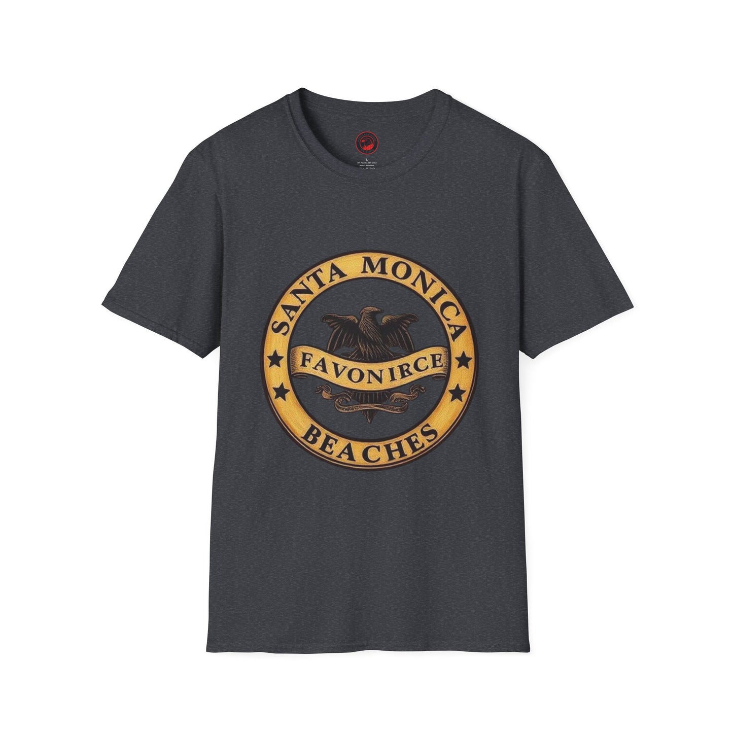 Santa Monica Beaches Unisex Softstyle T-Shirt - Vintage Design for Beach Lovers
