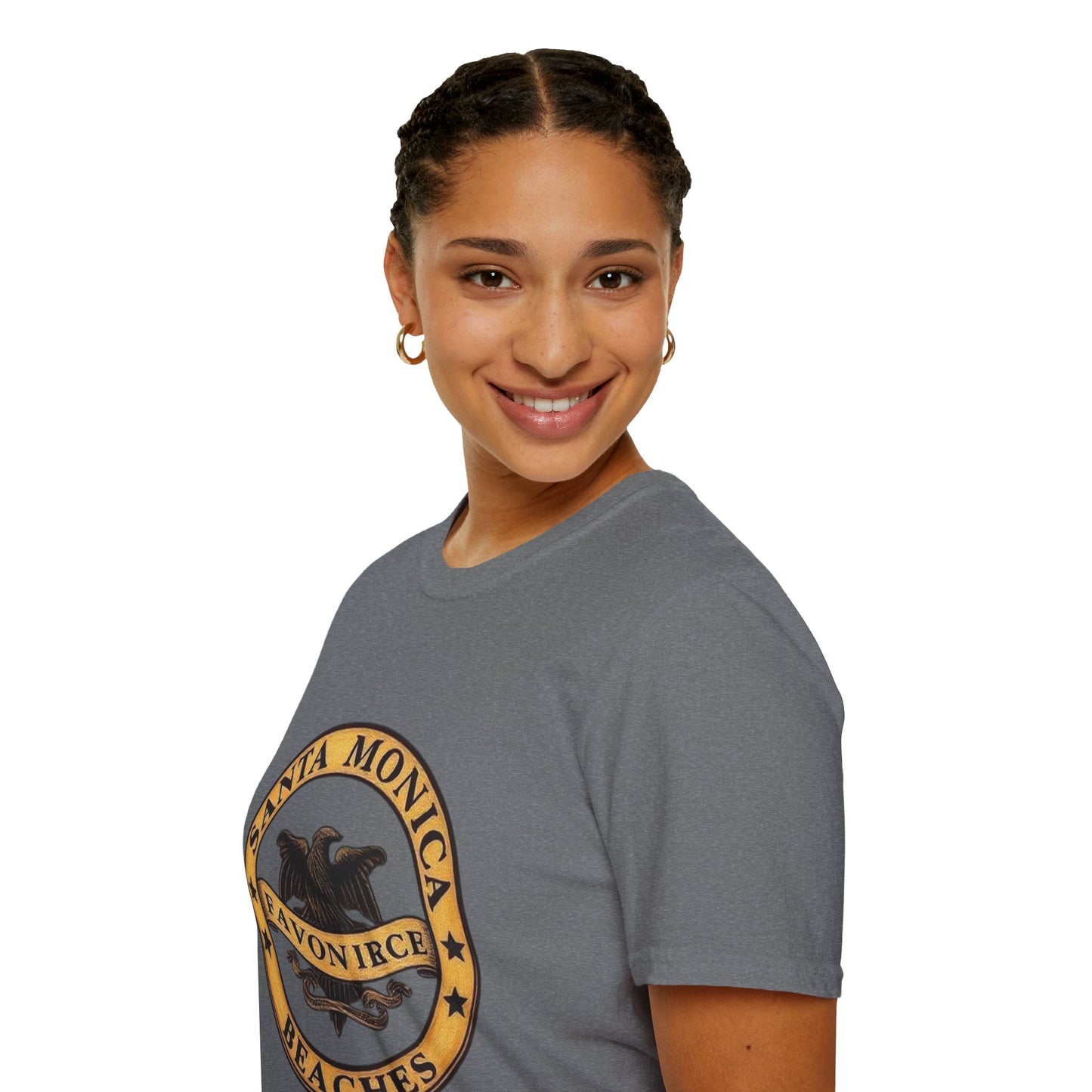 Santa Monica Beaches Unisex Softstyle T-Shirt - Vintage Design for Beach Lovers