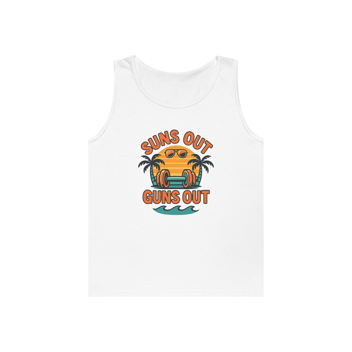 Suns Out Guns Out Unisex Heavy Cotton Tank Top - Perfect for Summer Fun