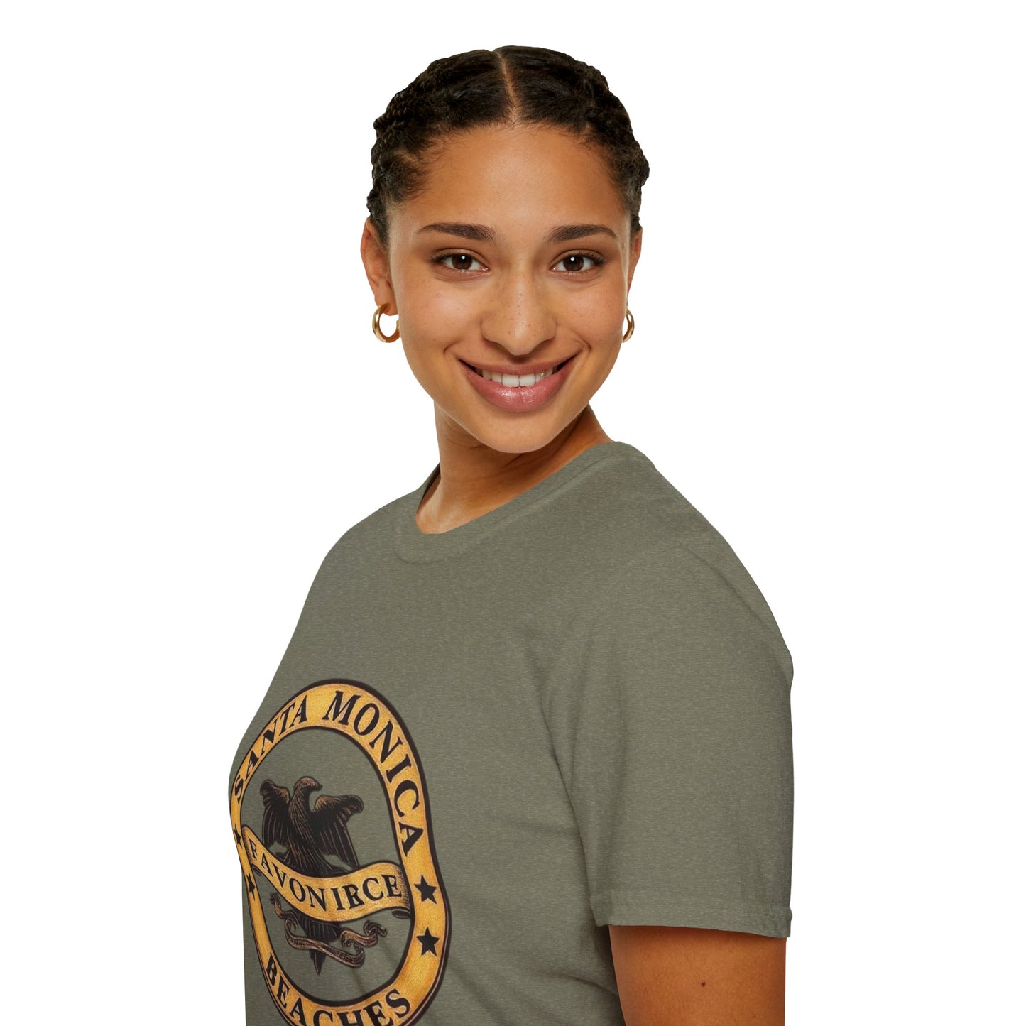 Santa Monica Beaches Unisex Softstyle T-Shirt - Vintage Design for Beach Lovers