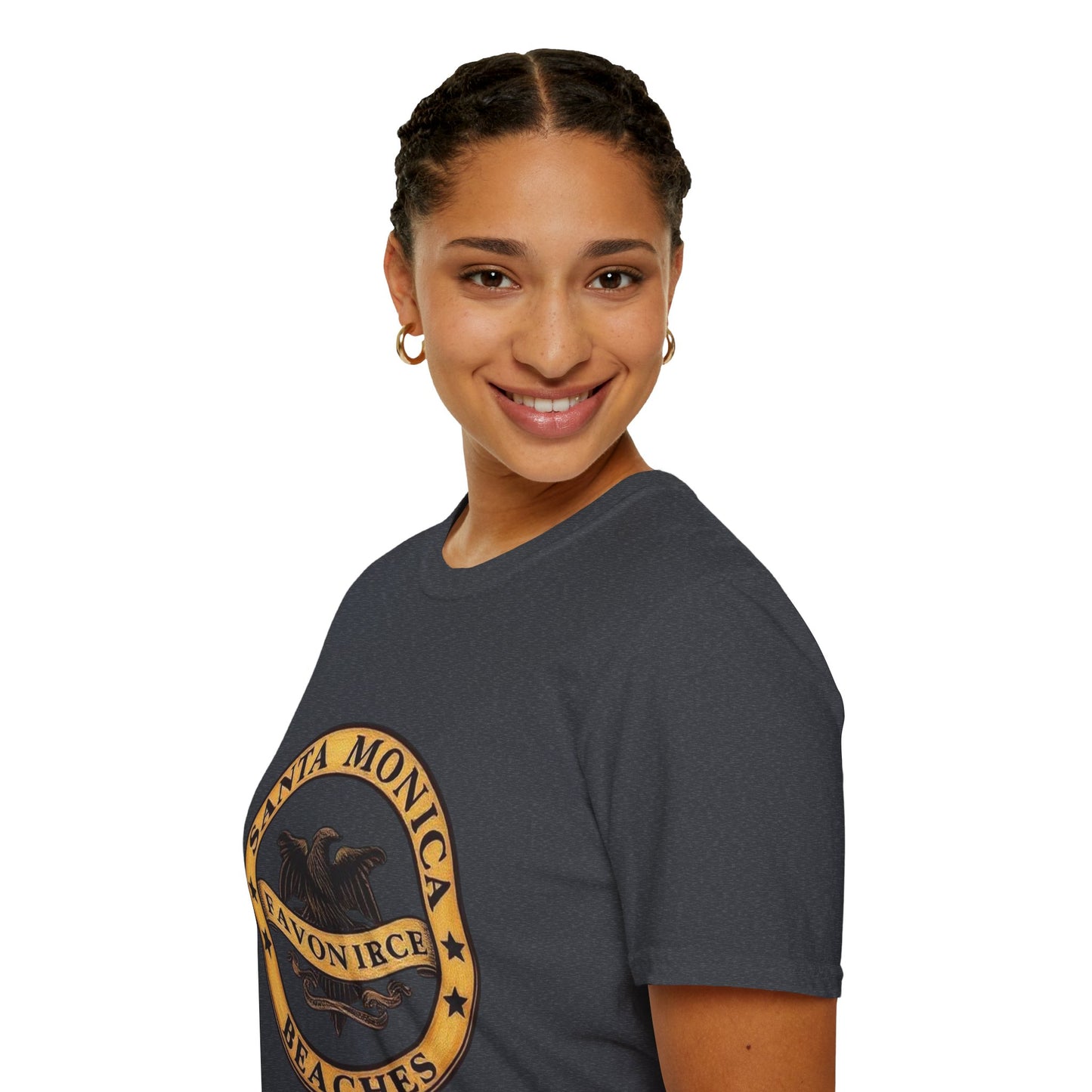 Santa Monica Beaches Unisex Softstyle T-Shirt - Vintage Design for Beach Lovers