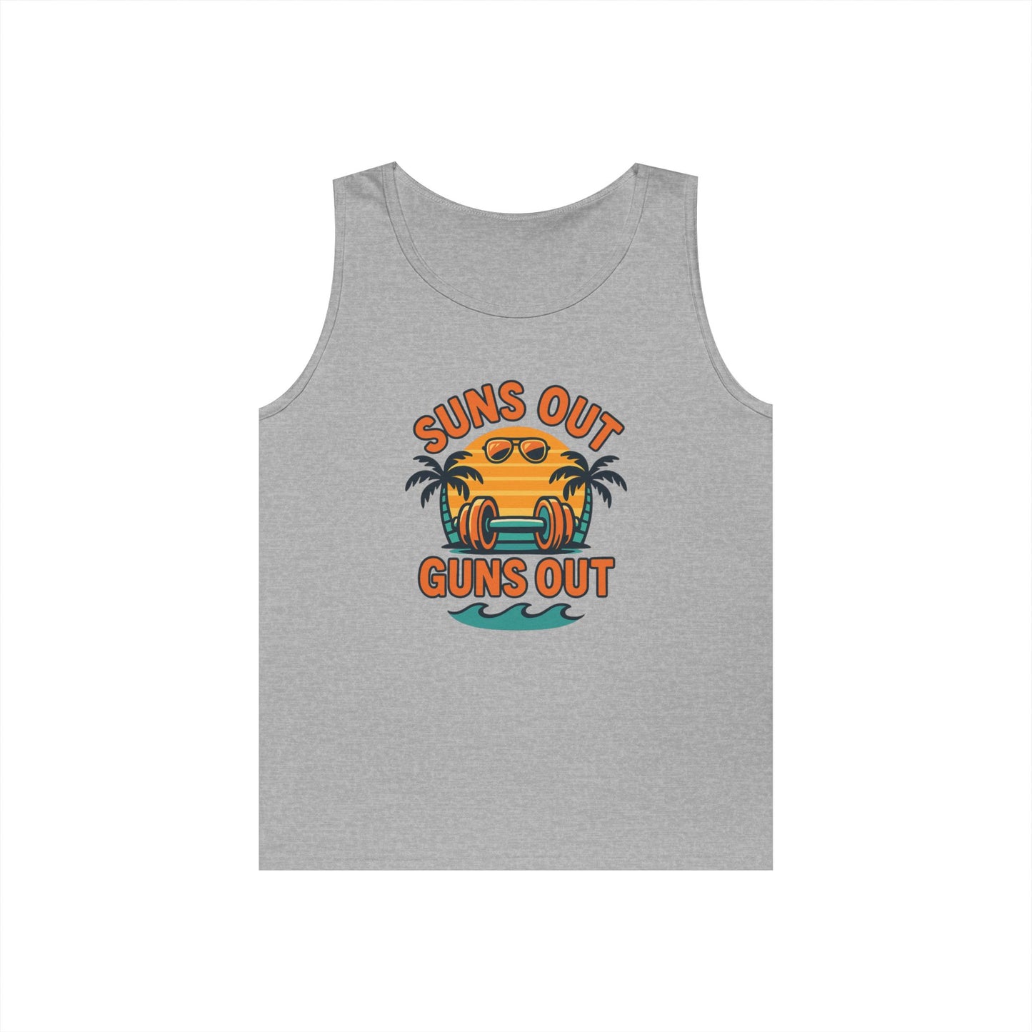 Suns Out Guns Out Unisex Heavy Cotton Tank Top - Perfect for Summer Fun
