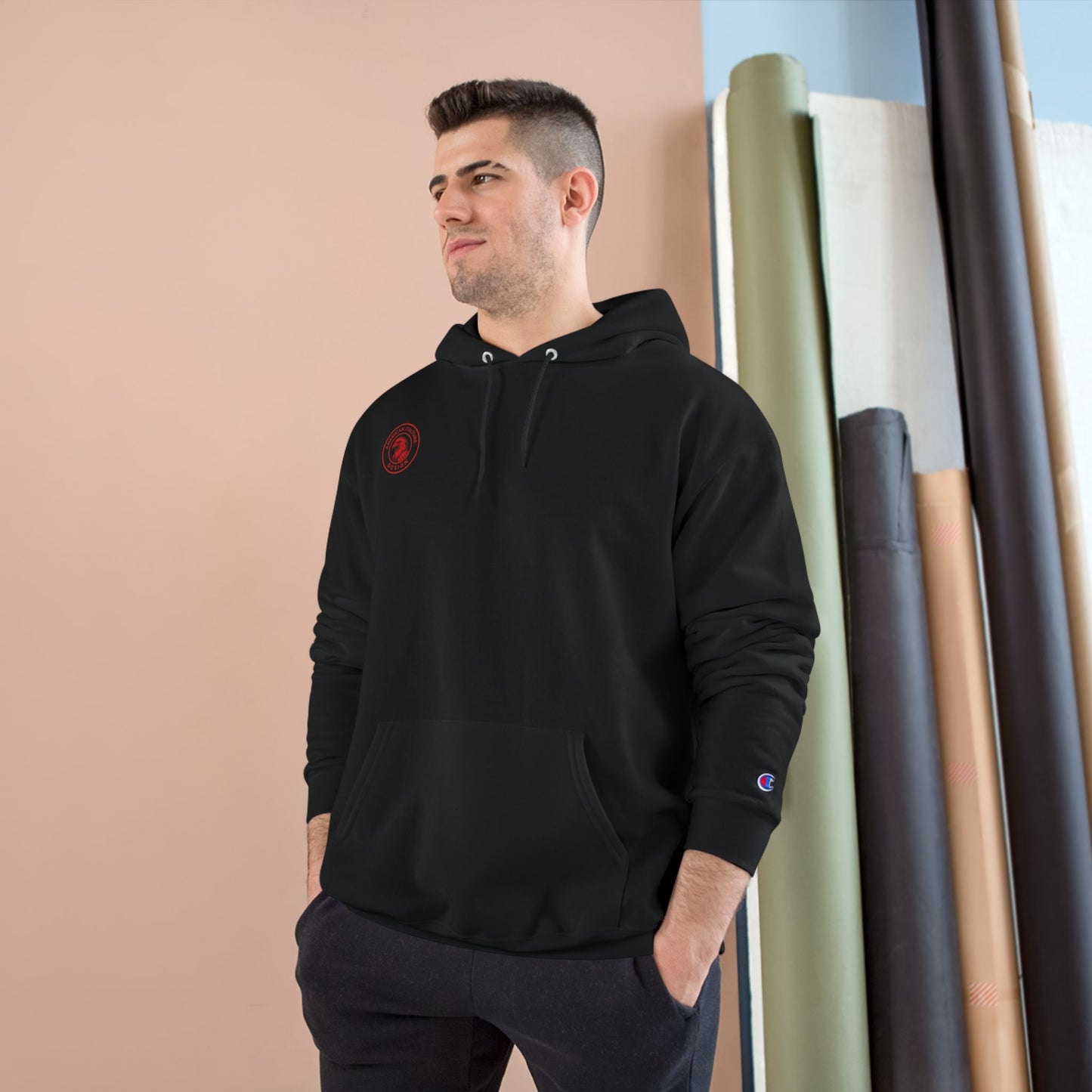 Inspirational Champion Hoodie - Iron Sharpens Iron, Proverbs 27:17