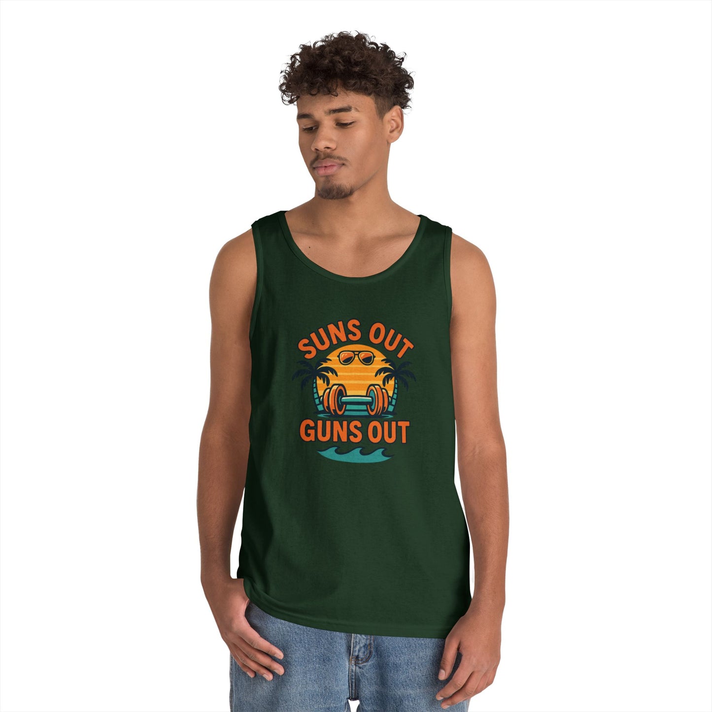 Suns Out Guns Out Unisex Heavy Cotton Tank Top - Perfect for Summer Fun