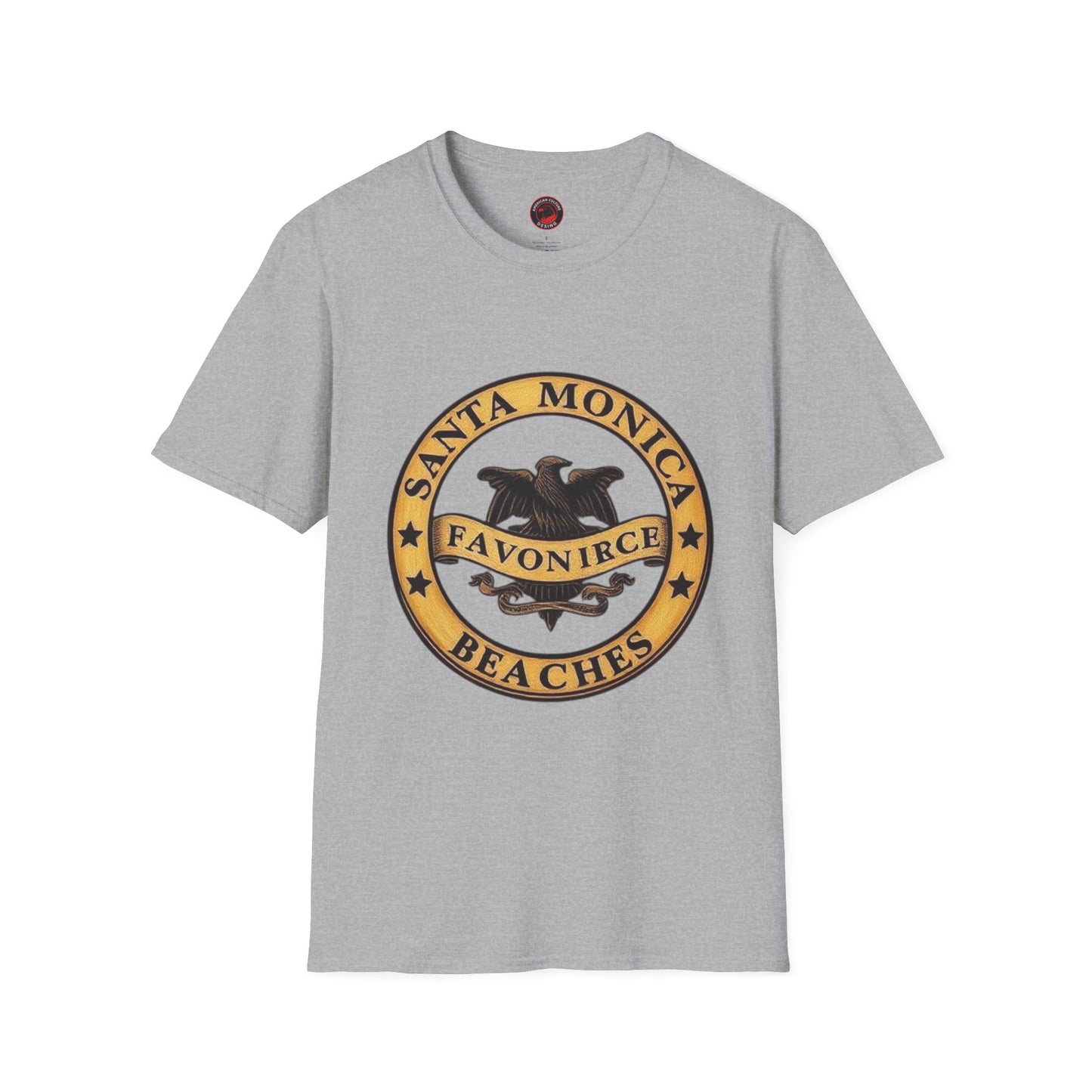 Santa Monica Beaches Unisex Softstyle T-Shirt - Vintage Design for Beach Lovers