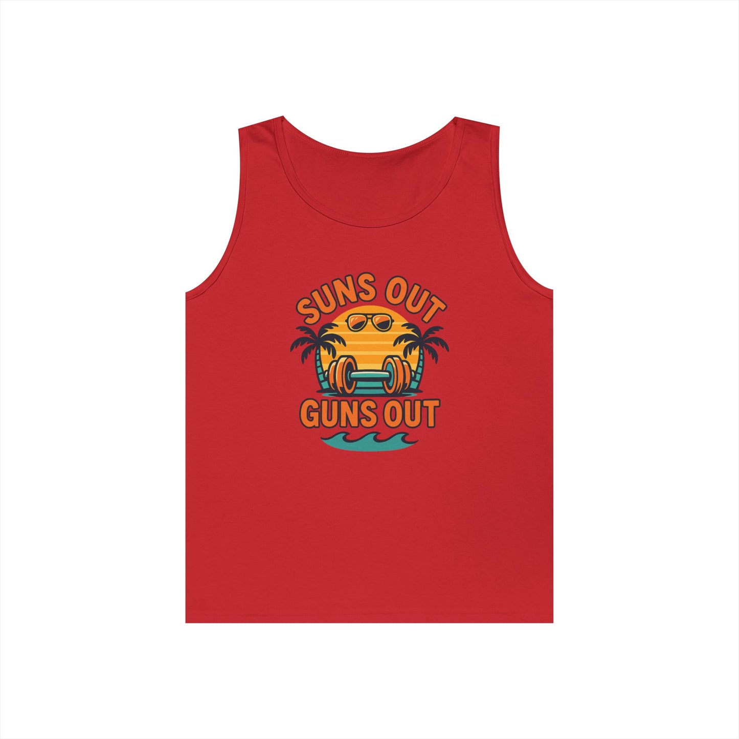 Suns Out Guns Out Unisex Heavy Cotton Tank Top - Perfect for Summer Fun