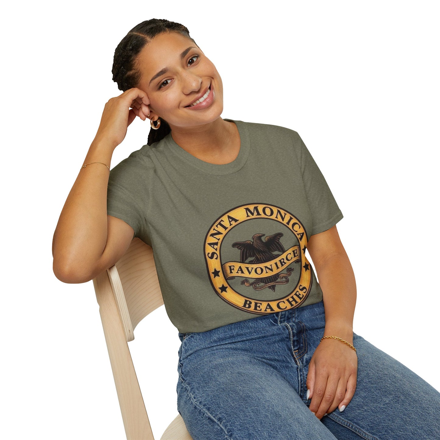 Santa Monica Beaches Unisex Softstyle T-Shirt - Vintage Design for Beach Lovers