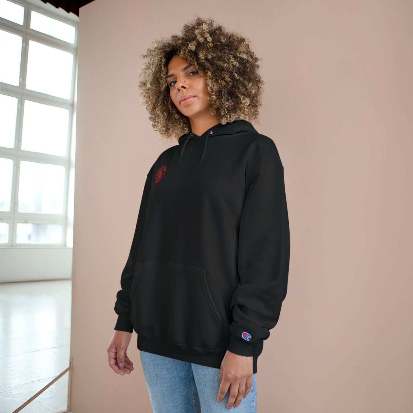 Inspirational Champion Hoodie - Iron Sharpens Iron, Proverbs 27:17