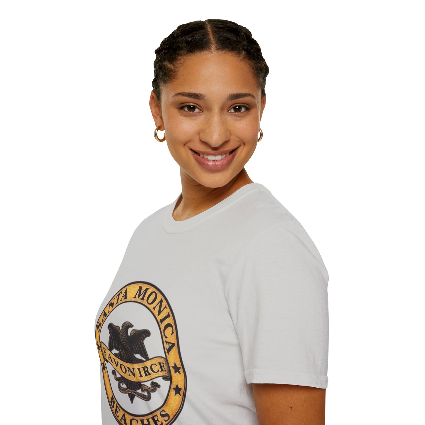 Santa Monica Beaches Unisex Softstyle T-Shirt - Vintage Design for Beach Lovers