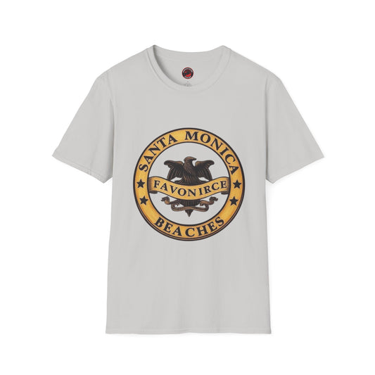 Santa Monica Beaches Unisex Softstyle T-Shirt - Vintage Design for Beach Lovers