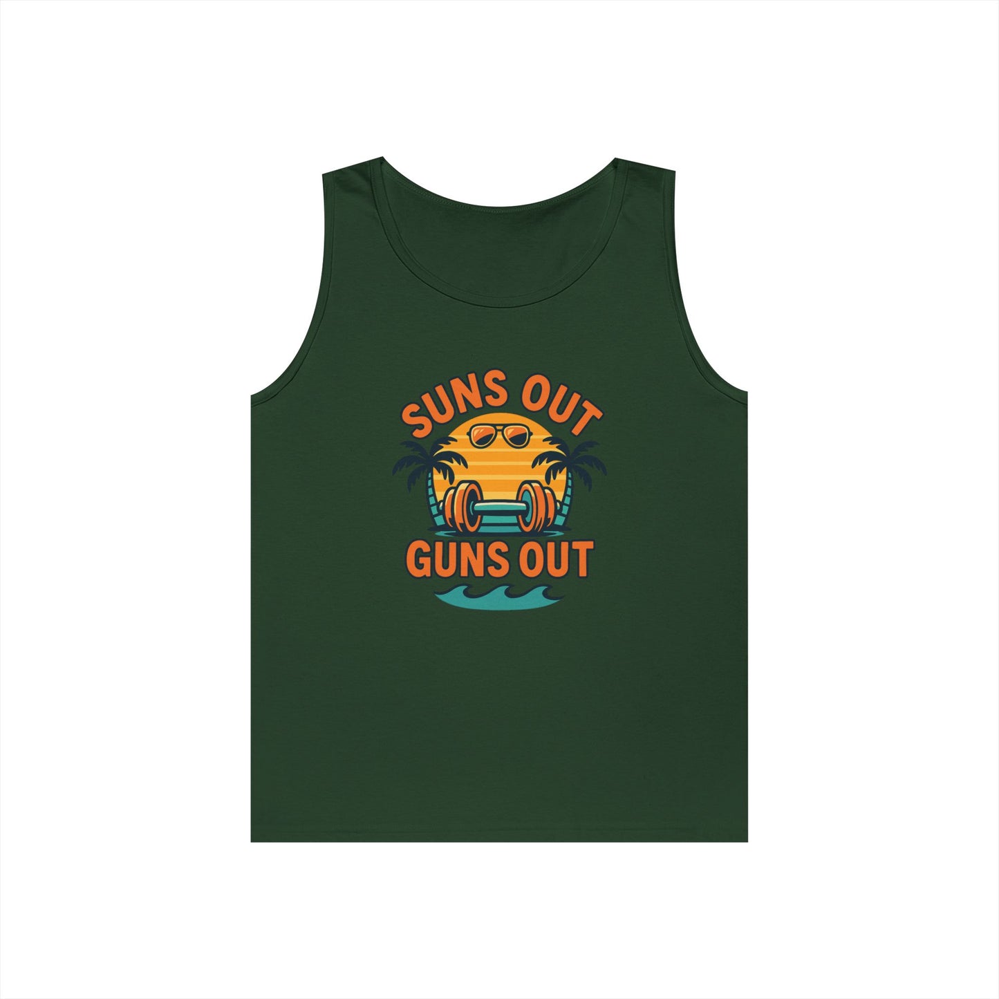 Suns Out Guns Out Unisex Heavy Cotton Tank Top - Perfect for Summer Fun