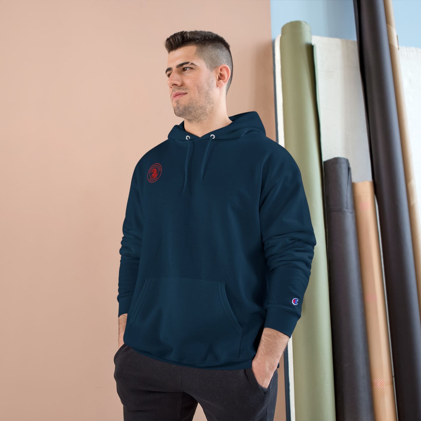 Inspirational Champion Hoodie - Iron Sharpens Iron, Proverbs 27:17